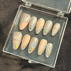 Ersa Press-On Nails - Pink Lucy - Size Medium